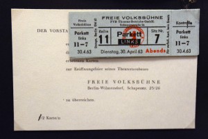 Karten der Freien Volksbühne. Foto: Ulrich Horb